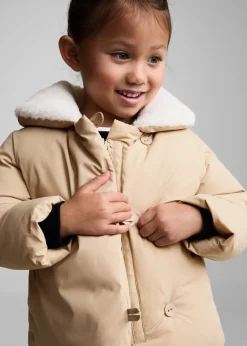 Dzieci MANGO Płaszcze*Pikowana kurtka z futrem