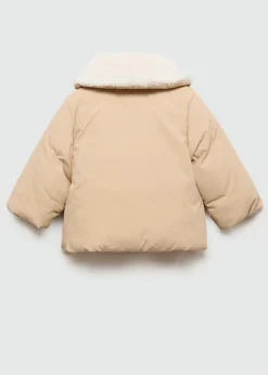 Dzieci MANGO Płaszcze*Pikowana kurtka z futrem