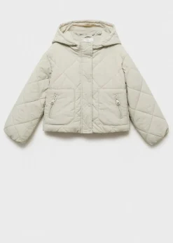Dzieci MANGO Płaszcze I Kurtki*Pikowana kurtka z kapturem