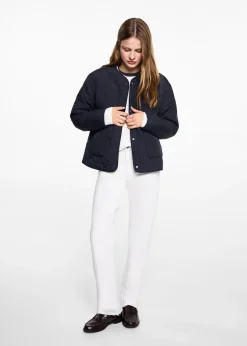 MANGO Płaszcze I Kurtki*Pikowana kurtka z kieszeniami