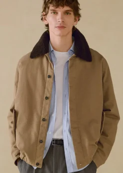 MANGO Kurtki I Koszule Wierzchnie*Pikowana kurtka z kołnierzem z baranka