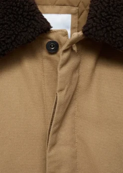 MANGO Kurtki I Koszule Wierzchnie*Pikowana kurtka z kołnierzem z baranka