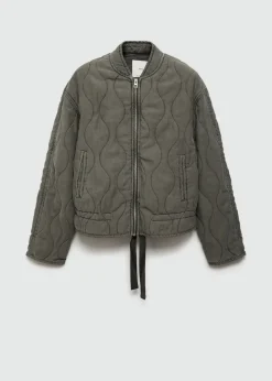 MANGO Kurtki*Pikowana kurtka z marszczeniem