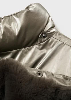 Dzieci MANGO Płaszcze I Kurtki*Pikowana metaliczna kurtka anorak