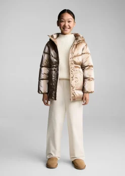 Dzieci MANGO Płaszcze I Kurtki*Pikowana metaliczna kurtka anorak