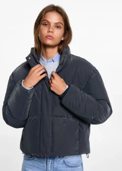 MANGO Płaszcze I Kurtki*Pikowana nieprzemakalna kurtka w romby