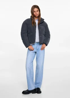 MANGO Płaszcze I Kurtki*Pikowana nieprzemakalna kurtka w romby