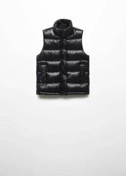 MANGO Kurtki|Kamizelki*Pikowana nieprzemakalna kamizelka z kapturem