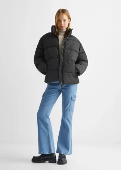 MANGO Płaszcze I Kurtki*Pikowana nieprzemakalna kurtka w romby