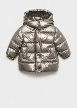 Dzieci MANGO Płaszcze*Pikowana nieprzemakalna kurtka w romby