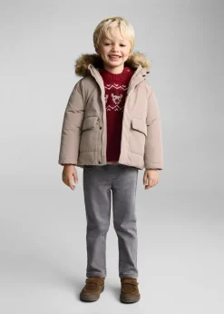 Dzieci MANGO Płaszcze I Kurtki*Pikowany anorak z polarową podszewką