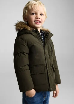 Dzieci MANGO Płaszcze I Kurtki*Pikowany anorak z polarową podszewką