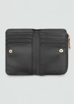 MANGO Galanteria Skórzana*Pikowany portfel rozkładany