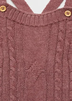 Dzieci MANGO Sukienki I Kombinezony|Kombinezony I Ogrodniczki*Śpioszki z dzianiny z warkoczami