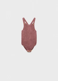 Dzieci MANGO Sukienki I Kombinezony|Kombinezony I Ogrodniczki*Śpioszki z dzianiny z warkoczami