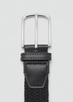 MANGO Paski I Szelki*Pleciony elastyczny pasek