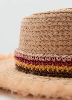 MANGO Czapki I Rękawiczki*Pleciony kapelusz ze wstążką