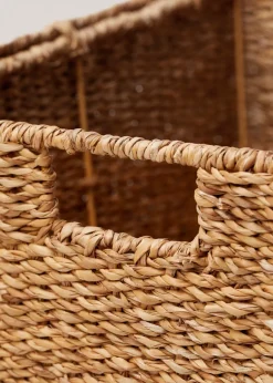 MANGO Kosze Do Sypialni|Kosze Do Salonu*Pleciony koszyk z uchwytami 45 x 35 cm