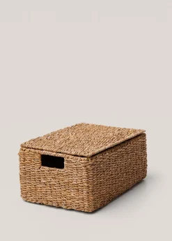 MANGO Kosze Do Sypialni|Kosze Do Salonu*Pleciony koszyk z uchwytami 35 x 25 cm