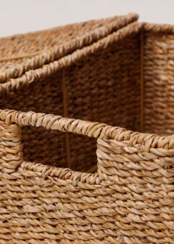 MANGO Kosze Do Sypialni|Kosze Do Salonu*Pleciony koszyk z uchwytami 35 x 25 cm