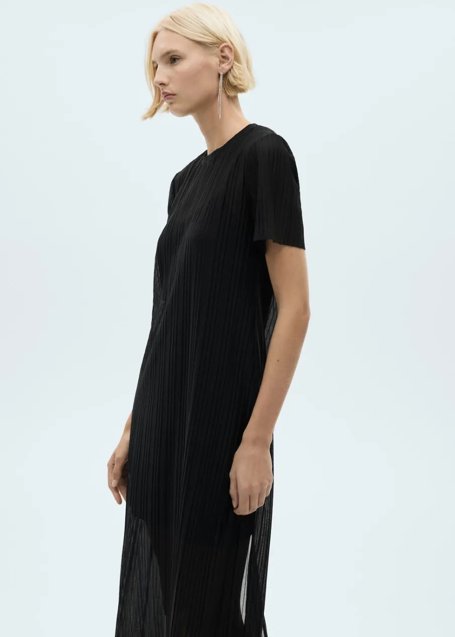 MANGO Sukienki I Kombinezony*Plisowana sukienka z lureksu