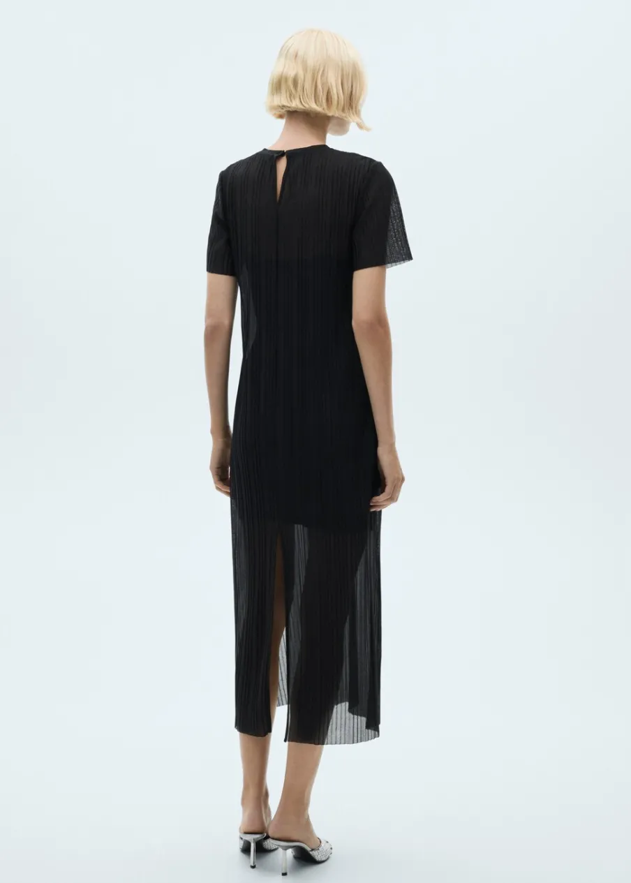 MANGO Sukienki I Kombinezony*Plisowana sukienka z lureksu