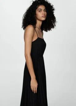 MANGO Sukienki I Kombinezony*Plisowana sukienka z wiązaniem