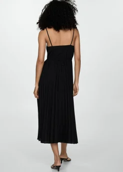 MANGO Sukienki I Kombinezony*Plisowana sukienka z wiązaniem