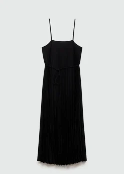 MANGO Sukienki I Kombinezony*Plisowana sukienka z wiązaniem