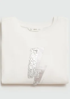 Dzieci MANGO Koszulki I Topy*Podkoszulek cekinowy wzór