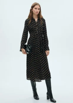 MANGO Sukienki I Kombinezony*Polka dot shirt dress with knot detail