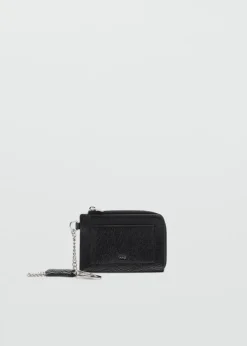 MANGO Galanteria Skórzana*Portfel z brelokiem