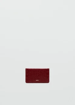 MANGO Galanteria Skórzana*Portfel z klapą z teksturą skóry krokodyla