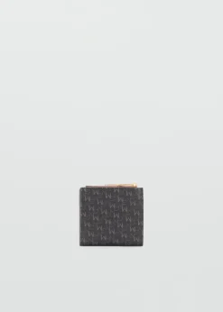 MANGO Galanteria Skórzana*Portfel z nadrukiem logo