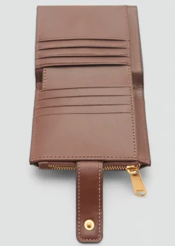 MANGO Galanteria Skórzana*Portfel z nadrukiem logo