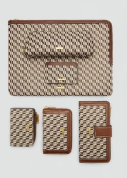 MANGO Galanteria Skórzana*Portfel z nadrukiem logo