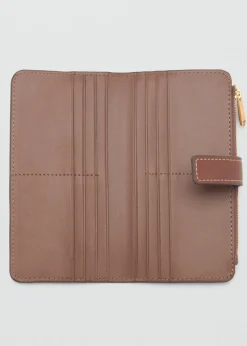 MANGO Galanteria Skórzana*Portfel z nadrukiem logo