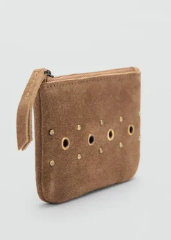 MANGO Galanteria Skórzana*Portmonetka skórzana z dżetami