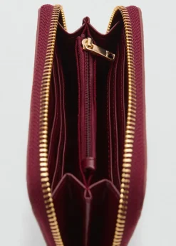 MANGO Galanteria Skórzana*Portmonetka z efektem skóry krokodyla