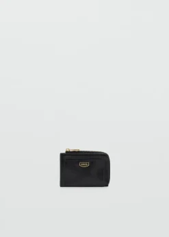 MANGO Galanteria Skórzana*Portmonetka z imitacji skóry z kieszonką