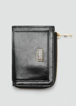 MANGO Galanteria Skórzana*Portmonetka z imitacji skóry z kieszonką
