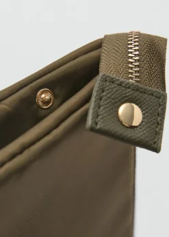 MANGO Galanteria Skórzana*Portmonetka z nylonu na zamek