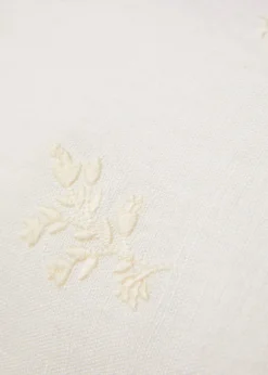 MANGO Poszewki Na Jaśki|Poszewki Na Jaśki*Poszewka na jaśka z 100% lnu z kwiatowym haftem 35 x 90 cm