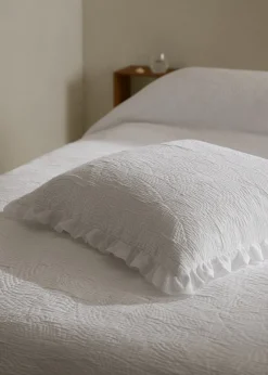 MANGO Poszewki Na Jaśki*Poszewka na jaśka z żakardu z falbanką 60 x 60 cm