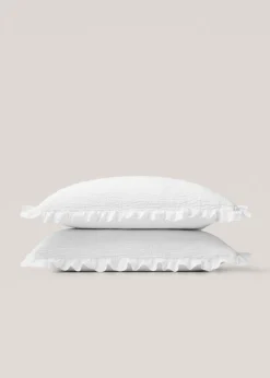 MANGO Poszewki Na Jaśki*Poszewka na jaśka z żakardu z falbanką 60 x 60 cm