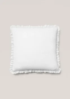 MANGO Poszewki Na Jaśki*Poszewka na jaśka z żakardu z falbanką 60 x 60 cm