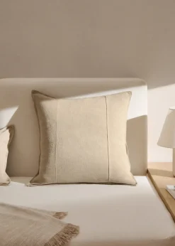 MANGO Poszewki Na Jaśki|Poszewki Na Jaśki*Poszewka na jaśka z przeszyciami z lnu 60 x 60 cm