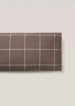 MANGO Poszewki Na Poduszki*Poszewka na poduszkę z bawełnianej flaneli w kratę 45 x 110 cm
