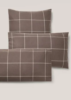 MANGO Poszewki Na Poduszki*Poszewka na poduszkę z bawełnianej flaneli w kratę 60 x 60 cm
