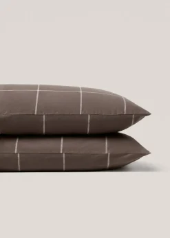 MANGO Poszewki Na Poduszki*Poszewka na poduszkę z bawełnianej flaneli w kratę 60 x 60 cm